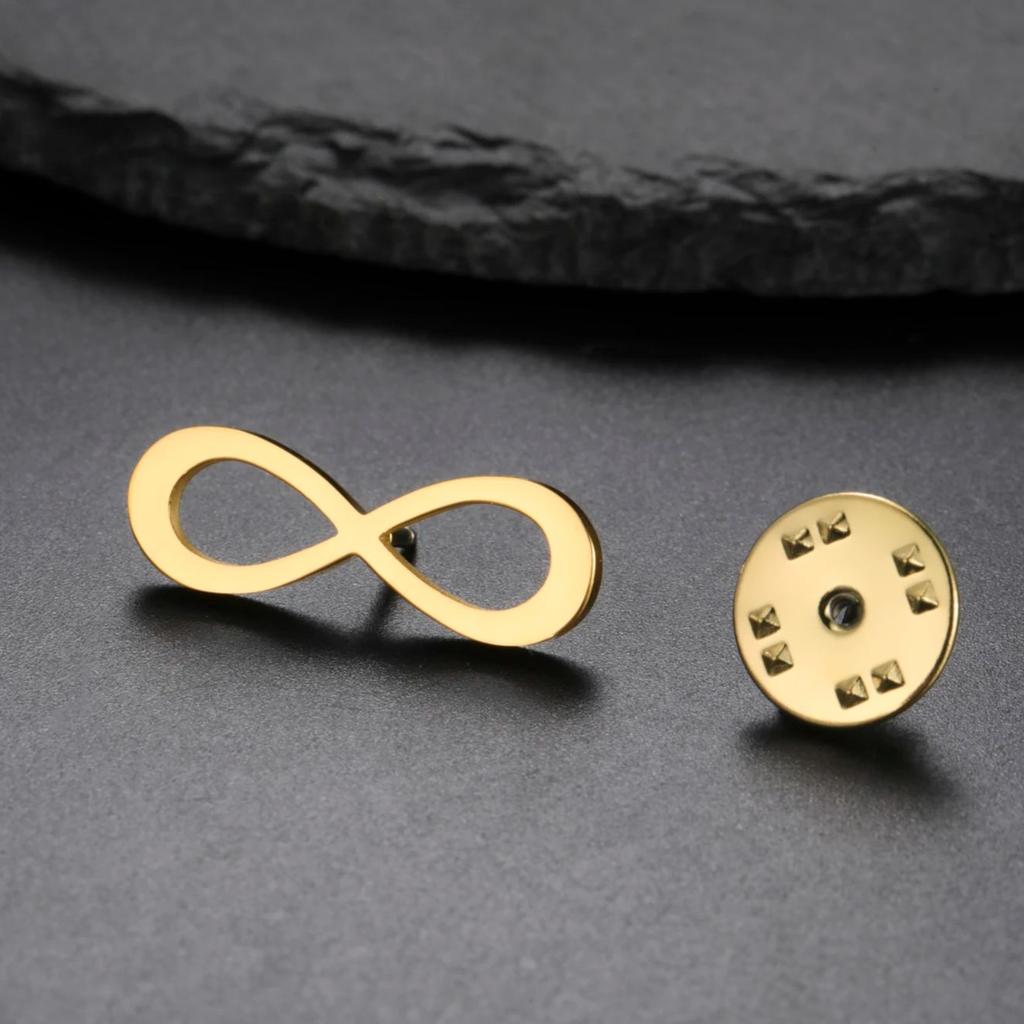 Teamer Infinity Symbol Endless Brooch Stainless Steel Pin Brooch Classic Vintage Clothing Minimalist Jewelry Gift 2026 New