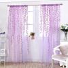 Pieces Window 2 Willow Leaf Curtain Voile Tulle Room Salix Leaf Sheer Vine Drapes Curtain Willow Leaf Curtain For Living Room Bedroom Balcony