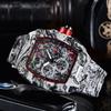 Skull Leopard Print Tonneau Quartz Watch Men 2025 Luxury Brand Men's Watch Unique Creative Style Watch Wine Barrel Shaped Clcok