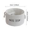 Large Canvas Dog Toy Storage Basket Spacious Circular Pet Toy And Accessory Organizer Without Battery