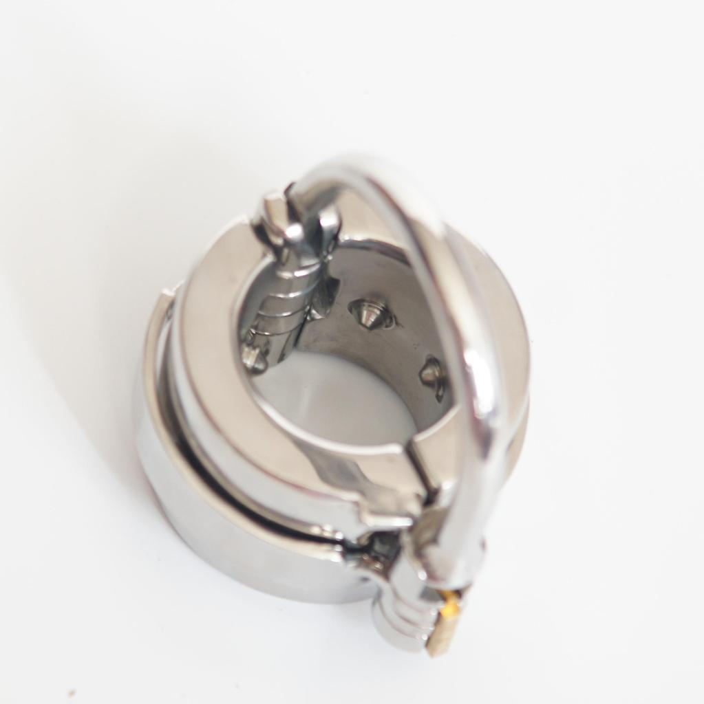 Scrotal Separation Clamp  Ergonomic Stainless Steel Stealth Lock Male Chastity Device,Cock Cage,Penis Lock, S078