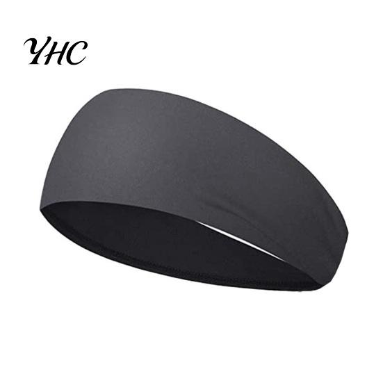 Solid Color Headband Men Sports Moisture Wicking Wide Workout Sport Quick Drying Running Cycling Sweatband Elastic