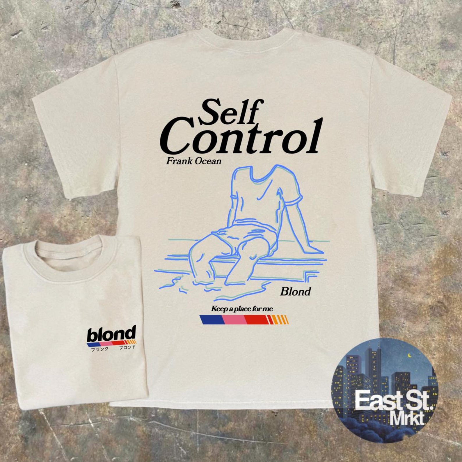 Frank Ocean Self Control T-shirt - Vintage Style Blond Album Tee S