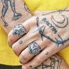 Retro Tigerkopf Verstellbarer Offener Ring für Herren Punk Gothic Edgy Zirkon Zinklegierung Plattiert Rock Hiphop Biker Accessoires Unisex Geschenk