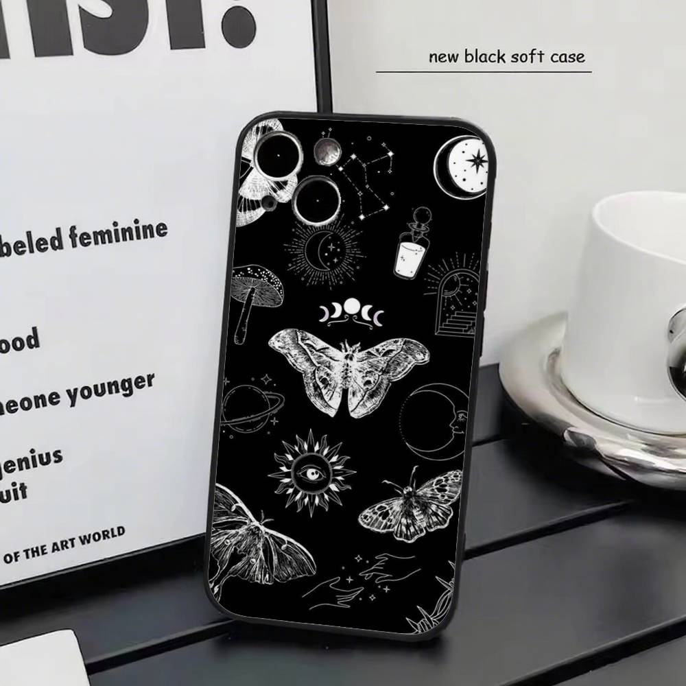

Mysterious witch Pharmacy supplies for iPhone 15 16 14 Plus 13 12 11 17 Pro Max 17 Air Black Soft Phone Cover iphone 15