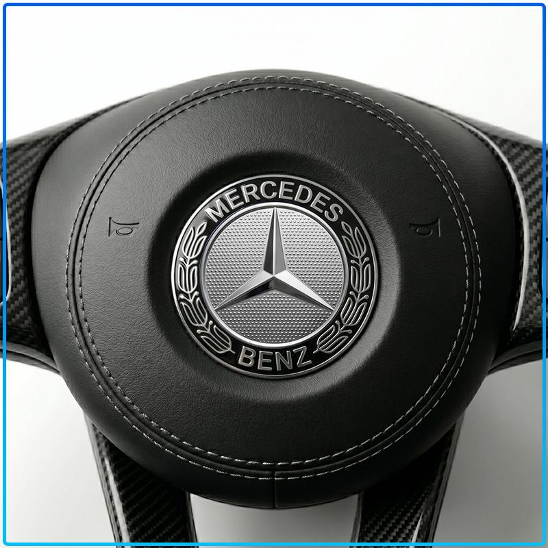 For Mercedes Benz AMG A B C E G R S CLA CLK Class GLA GLC GLE GLK C200 C200L C230 C240 Car Steering Wheel Sticker Badge Decoration Auto Accessories