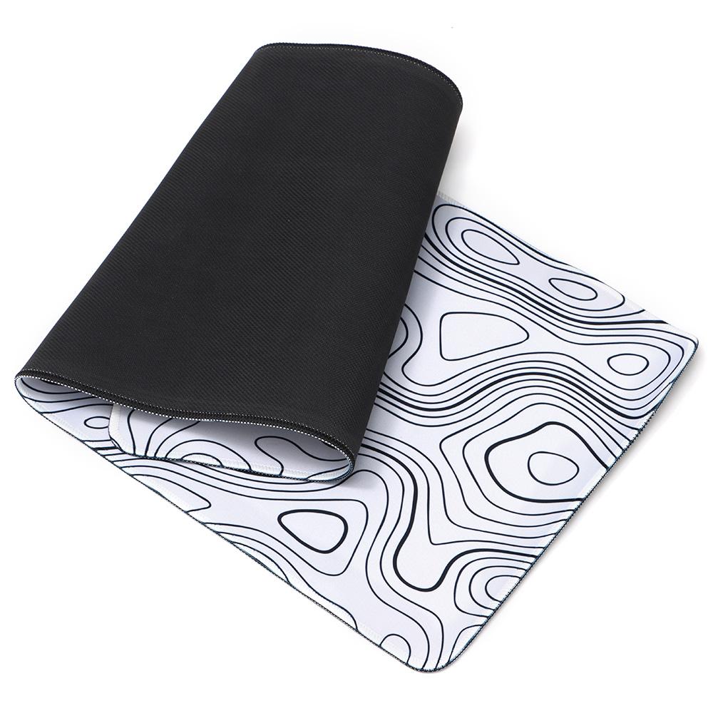 

Gaming Non-Slip Line Pattern Mice Mat Mouse Pad White Black Desk Pad