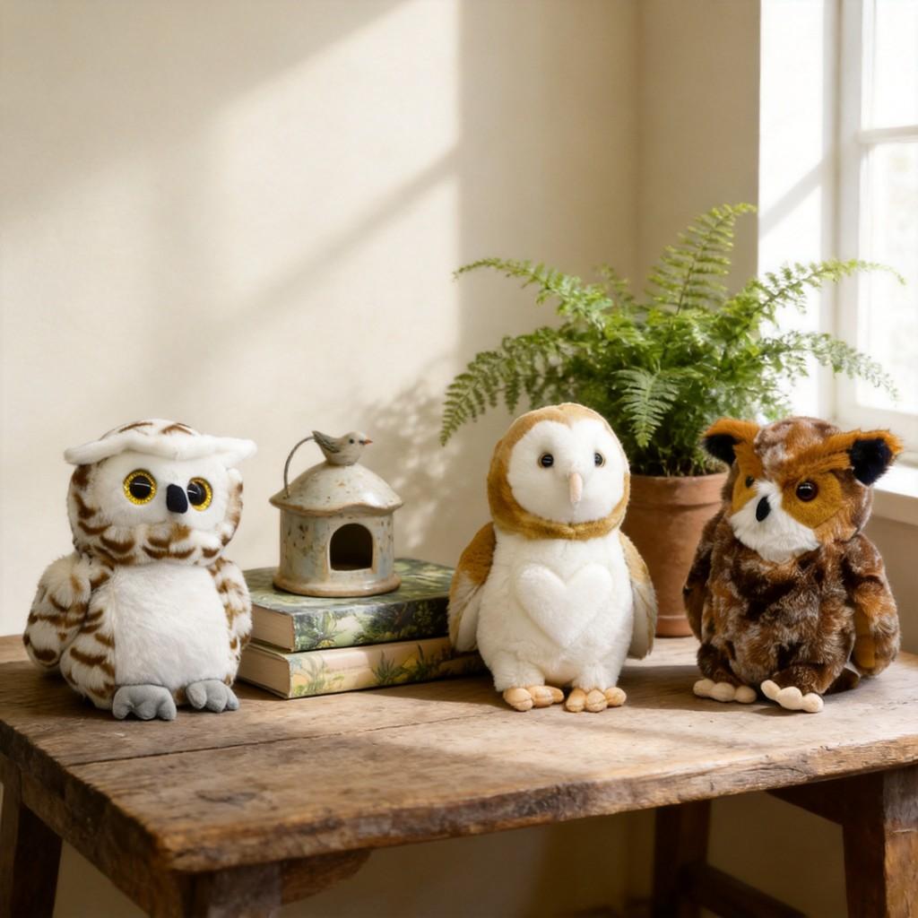 Juguete de Peluche de Búho con Diseño Realista Para Niños y Niñas Regalo
