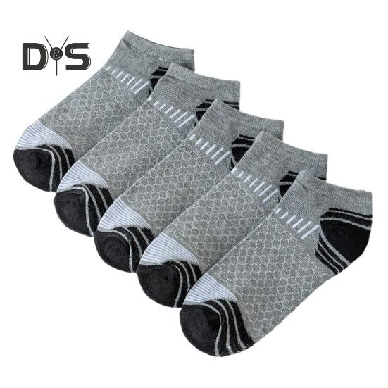 

5 пар мужских баскетбольных носков, впитывающих пот, влагоотводящих, дышащих, с низким вырезом, нескользящие, для повседневной носки, для занятий йогой
