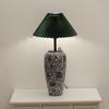 Handcrafted Wabi-sabi Style Ceramic Table Lamp with DIY Glass Vase Lampshade and Night Light Base
