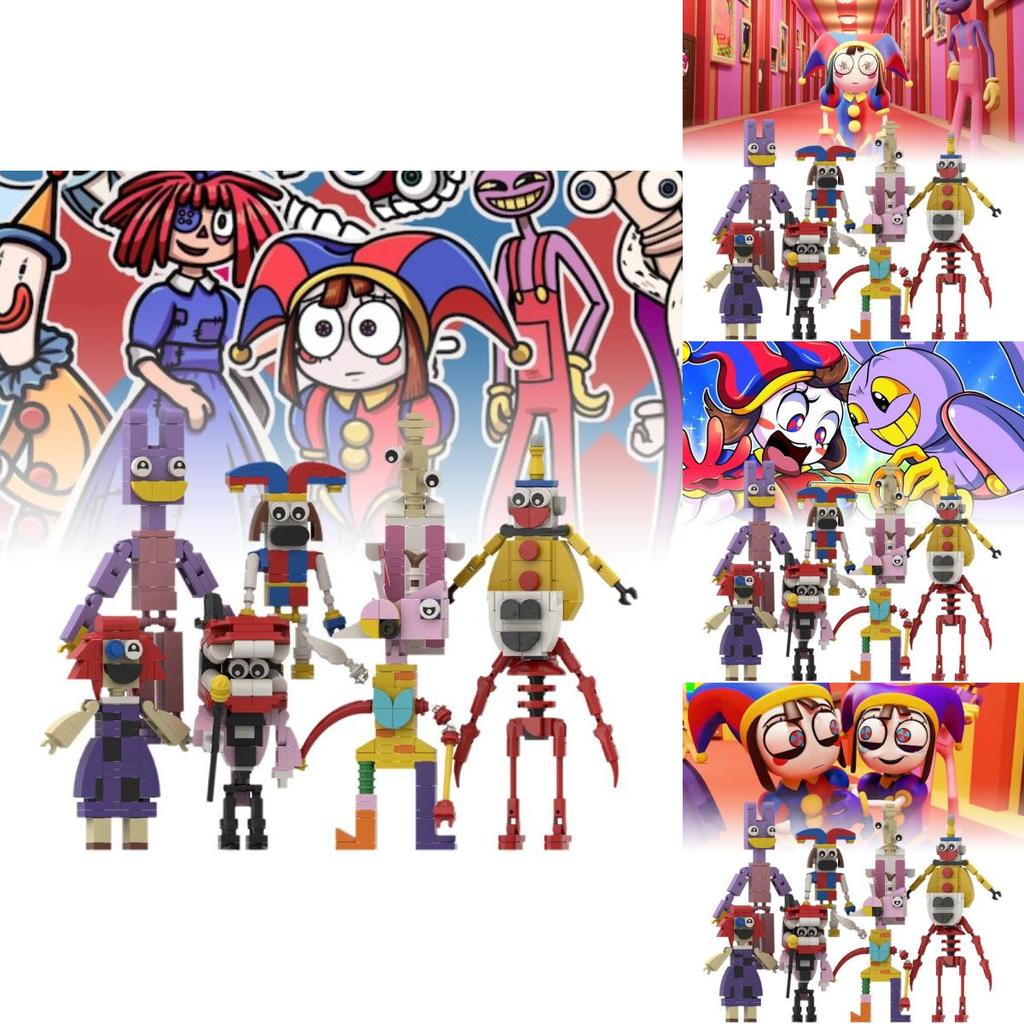 Magical Number Circus Building Blocks Set With 8 Colorful Plastic Models For Creative Play