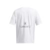 Under Armour Badge Of Honor Letter Print Crew Neck Short Sleeve T-Shirt Men Tops White 1386892-100