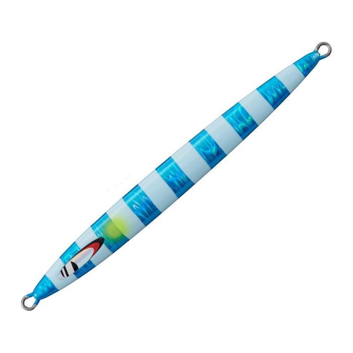 Major Craft Metal Jig Jig Para Vertical Long Slow 200g #113 Super Glow Blue Zebra (UV)