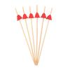 100PCS Cocktail Picks, Christmas Theme Disposable Fruit Tags, Bamboo Food Picks Toothpicks, for Fruits Desserts Cocktails Burgers