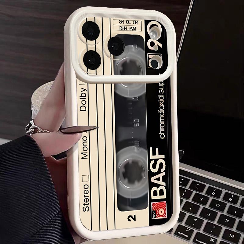 Tape Print Handyhülle für iPhone Air 16e 17 16 15 14 Pro Max 13 12 Pro 15 16 14 Plus Stoßfestes Silikon Weiche TPU-Hülle