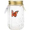 Schmetterling im Glasgefäß, LED-Lampe Glasgefäß Animierter Schmetterling im Glas Zum Aktivieren tippen Geschenk Dekoration