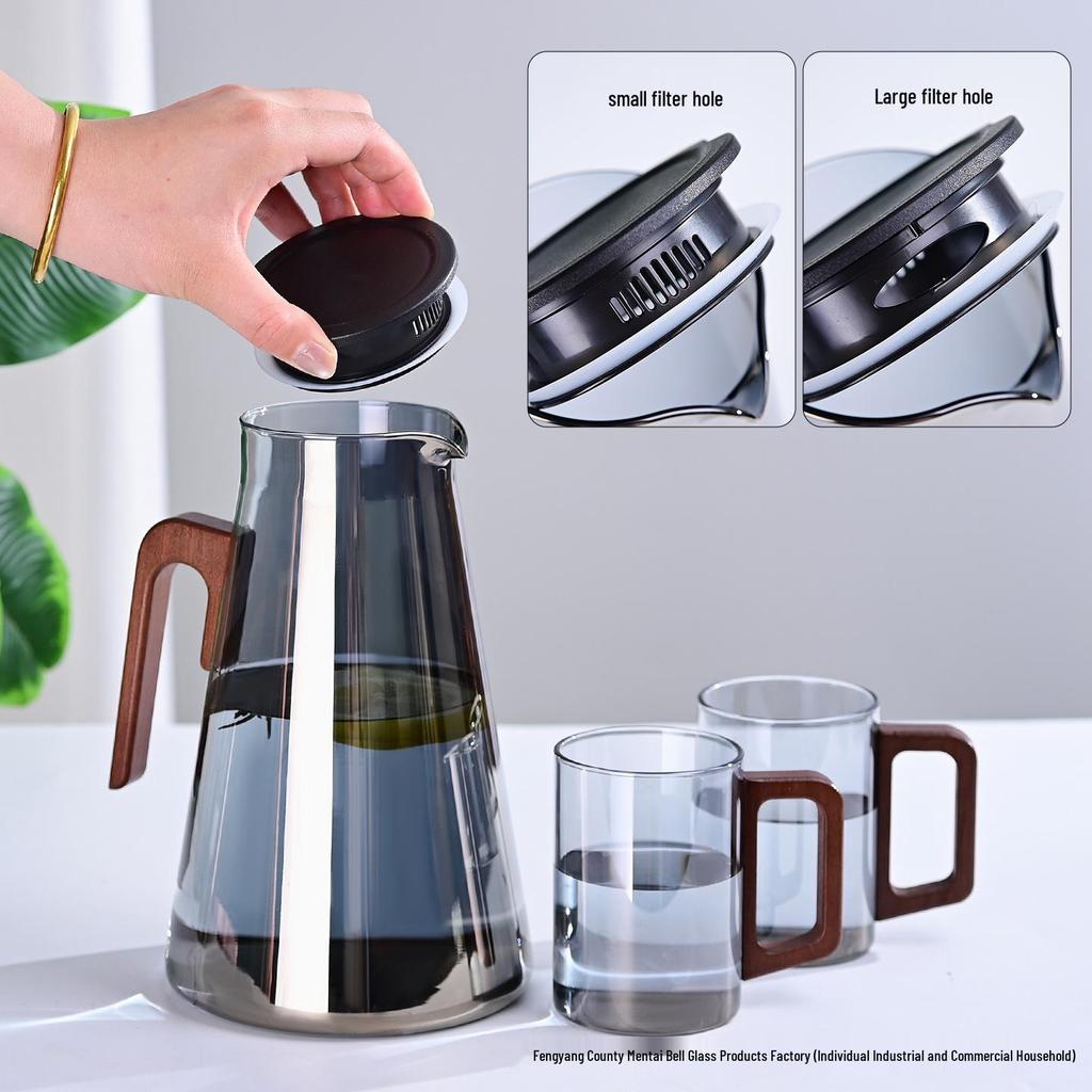 Großes Glas-Teekessel für Tee und Saft - Hitzebeständig