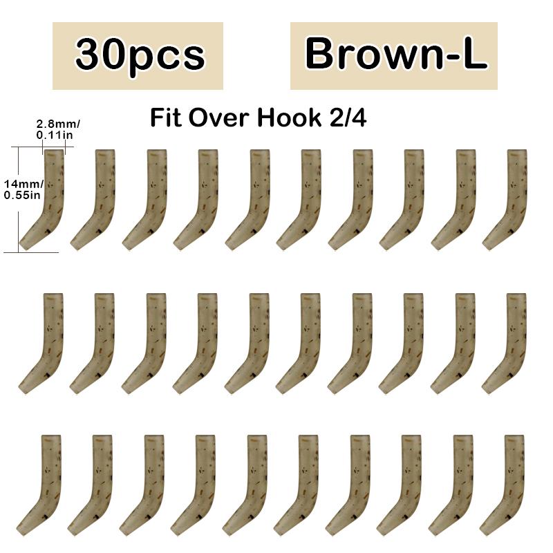 30x Carp Fishing Accessories Hook Kickers Line Aligner Size S/M/L/XL/XXL Fit For Shank Hook 1/2/4/6/8/10 Hair Rigs Tackle