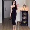 Elegant Black Sleeveless High-Waist Bodycon Maxi Dress Women Chic Office To Evening Wear Slim Fit 2026