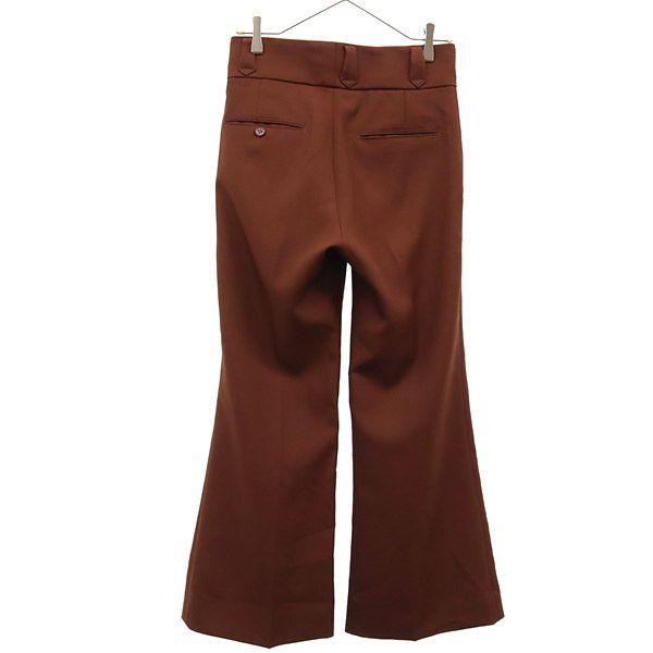 SHIKITARI Pintuck Mega Flare Slacks pants S Brown Women Used