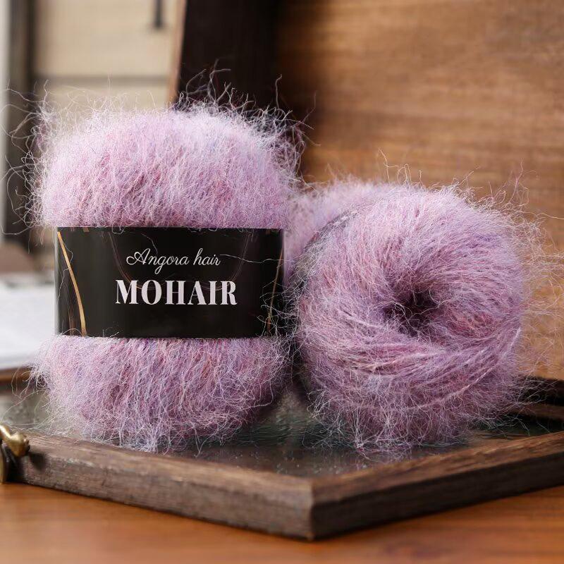 Alpaca Mohair Yarn Hand Woven Sweater Camisole Hat Yarn Ball Handmade DIY Doll Crochet Hook Yarn Ball Handmade Materials