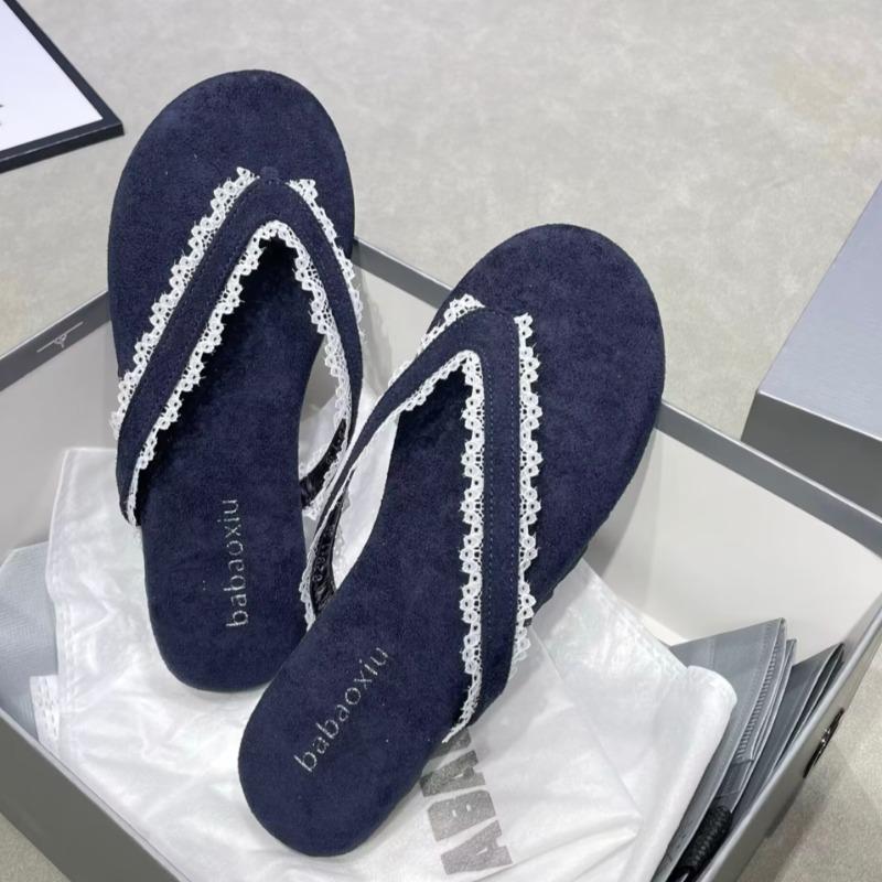 

Fashion Super Comfortable Small Fragrance Soft-soled Lace Flip-flops Women s Summer New Style with Skirt Beach Sandals and Slippers 40