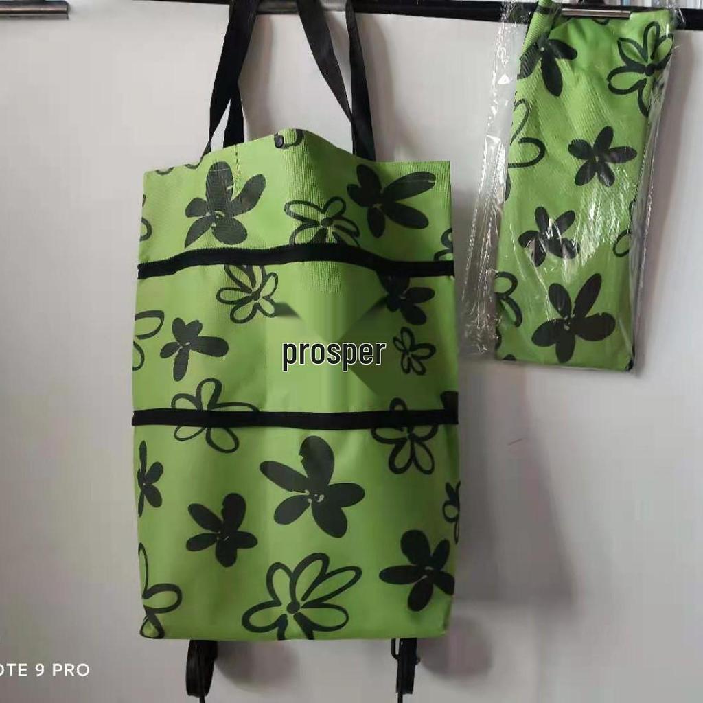 Faltbarer Polyester-Einkaufswagen mit Rädern - Tragbare Trolley-Tasche