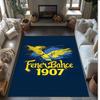 Fenerbahce Printed Flannel Area Rug Non Slip Soft Polyester Floor Carpet Indoor Decor Mat for Bedroom Living Room Sofa