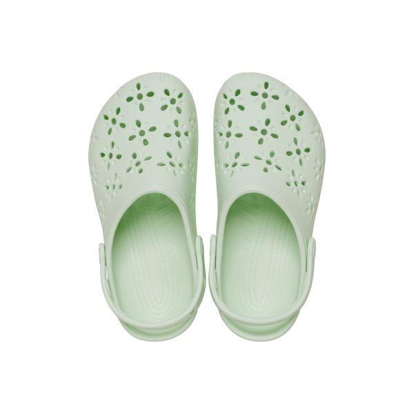 Crocs Sabots Classiques Bouton de Fleur EVA Légers Respirants Chaussures Femmes Vert 210927-3YH