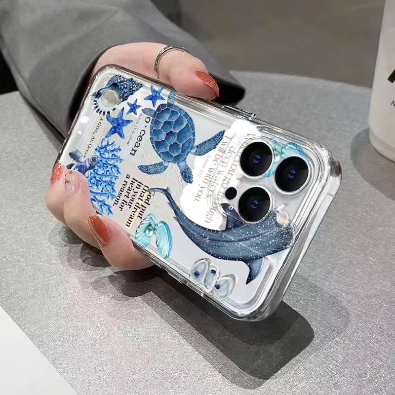 Coque de téléphone transparente avec texte anglais sur la vie marine pour Samsung Galaxy S26 S25 Ultra S24 S23 FE S22 S21 Plus S20 A73 A72 Housse en silicone