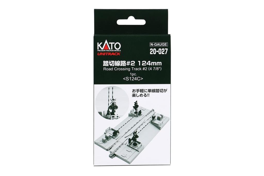 KATO N Gauge Level Crossing Track #2 124mm 20-027 Railway Model Supplies