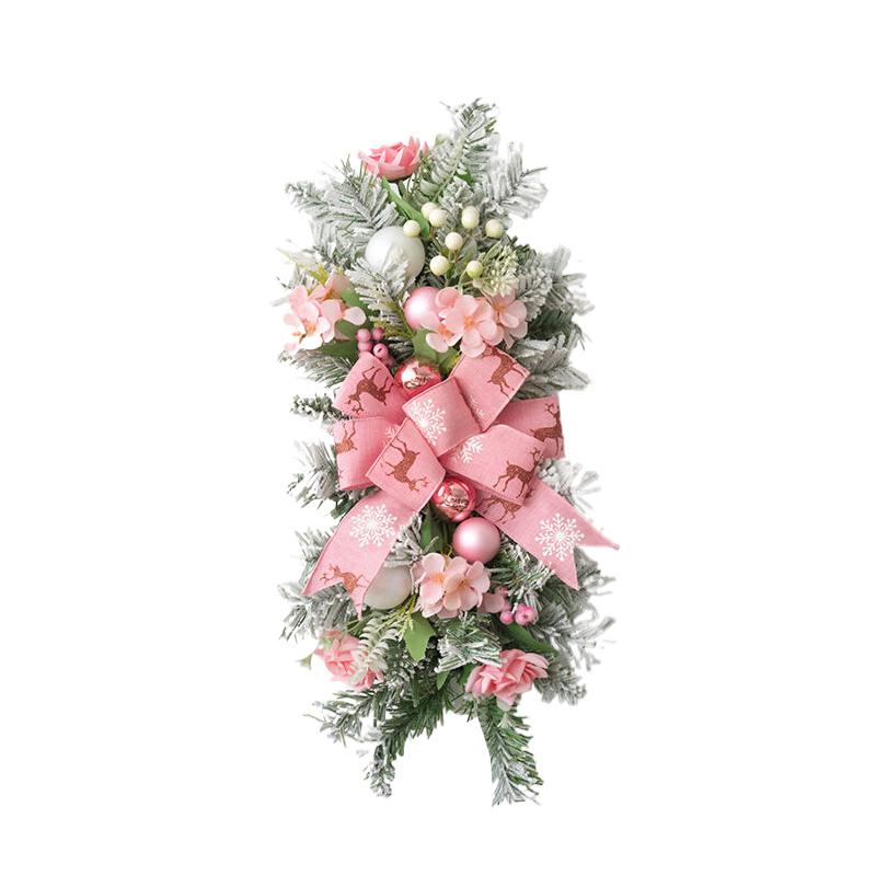 Christmas Staircase Decoration Wreath Party Gift Christmas Home Furnishing With Led Decoration Prop Evening Party Dress Up Prop
