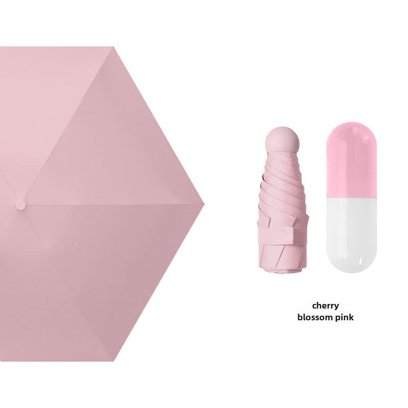 Umbrelă compactă de damă cu ștanțare aurie: Protecție UV, pliabil portabil, pentru soare și ploaie