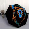 1pc Neon Dog Face Umbrella - 8-Rib Automatic Open/Close, Fashionable Compact Umbrella for Outdoor Adventures yy250813207