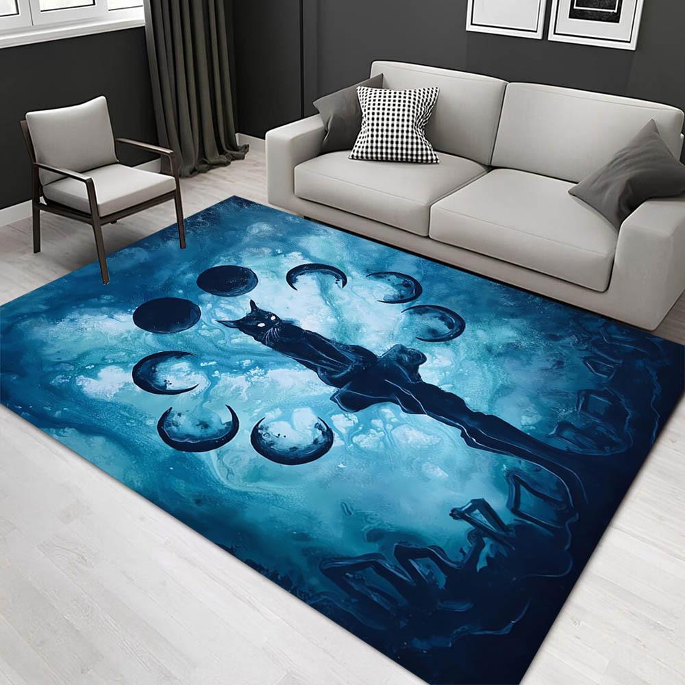 

1pc 1169547702Pattern Carpet, Area Rug For Living Room Bedroom Room Bed Chair Laundry Entryway Corridor Yard Non-slip Outdoor Camping Rug Fl 60cm by 90cm