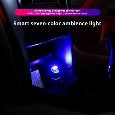 Bil Atmosfärljus USB LED Stämningsbelysning Plug-in USB Dekor Nattlampa Universal Auto Interiörtillbehör