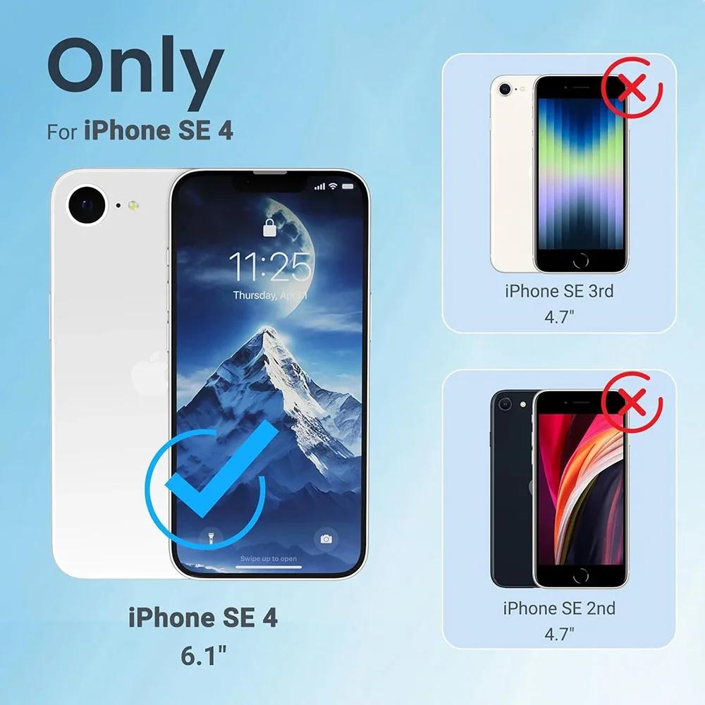Strong Magnetic Magsafe Case For iPhone 16E Hybrid Shockproof Clear Cover For Iphone16 15 14 13 12 11 Pro Max Plus Case