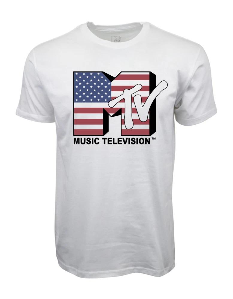 Mtv Music Flag Logo Graphic T Shirt S