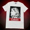 Nové pánské vintage tričko Nirvana Kurt Cobain Černobílý obličej