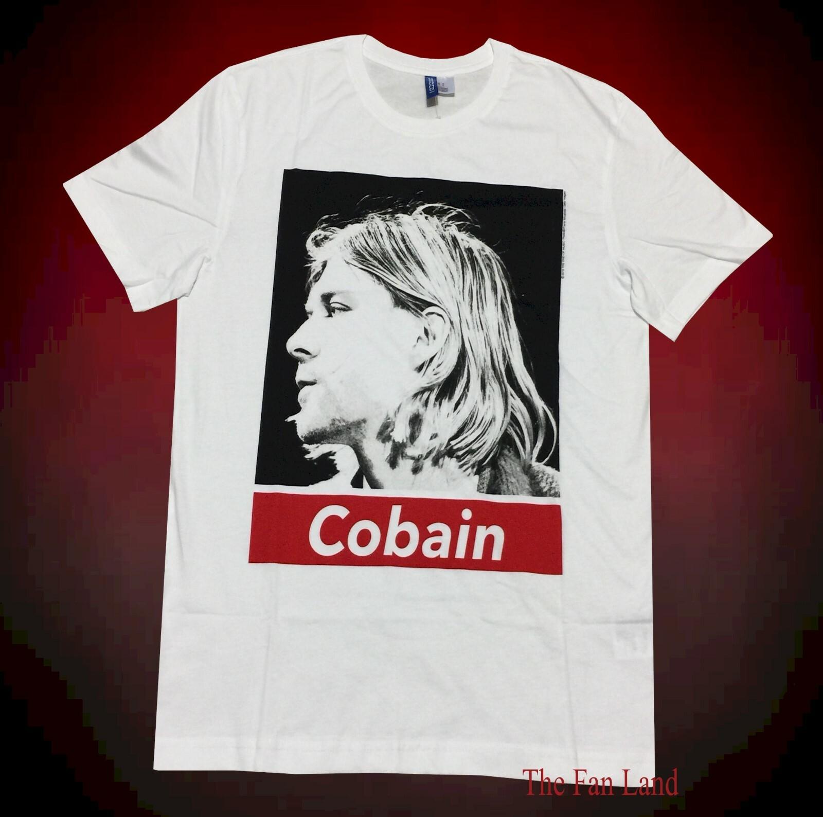 New Nirvana Kurt Cobain Black White Face Mens Vintage T-shirt M