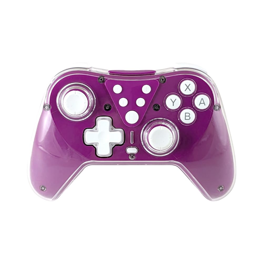 Allone Colorful Controller for 155mm W x 103mm H x 61mm 225g Switch, Wired/Wireless Connection, Purple, D,