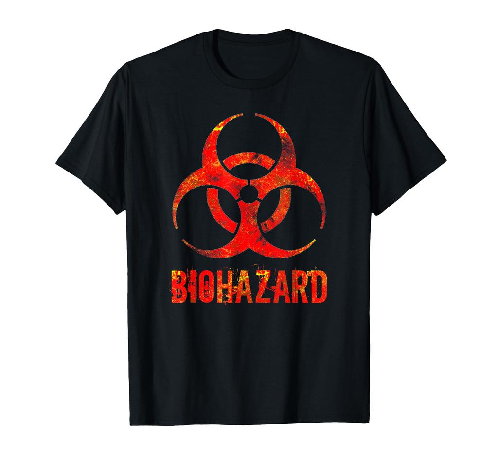 Biohazard Distressed Biology Science Teacher Rock Star Gift T-Shirt