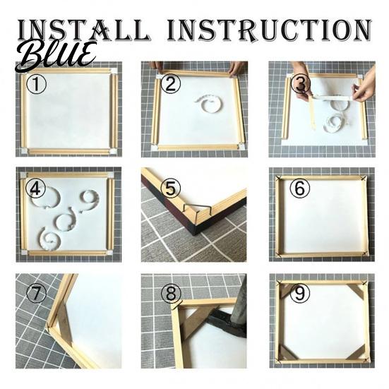 Easy Assembly Frame Wood Painting Frame, to Install Wooden Strips DIY Self Kit, Art Display Holder Decorative for Oil And Wall Stretched Bar Artistic