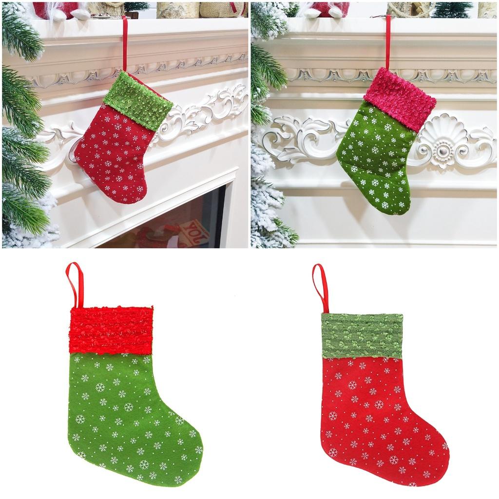 Stockings Christmas Small Gifts Bag Fireplace Decoration Holiday Festival Party
