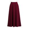 Women Maxi Skirt Elastic High Waist Large Hem A-Line Skirt with Pockets Solid Color Swing Skirt Streetwear