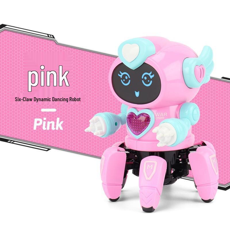 

Танцующий робот-игрушка осьминог с шестью лапами со светом и музыкой для детей