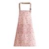 Canvas Apron with Floral Print Breathable Adjustable Straps Cooking Apron Water-Resistant Oil-Proof Kitchen Apron for Cooking Baking Gardening
