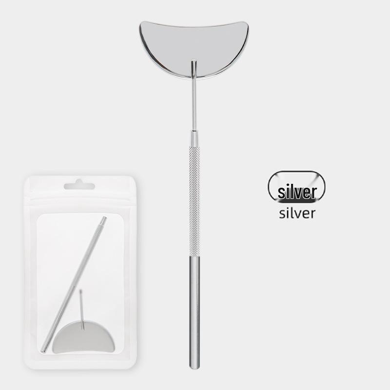 Portable Stainless Steel Eyelash Inspection Mirror for Grafting