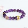 Juan Yu Neun Lila Li Natürlicher Amethyst & Erdbeerkristall Armband für Frauen - Feuerfarben Schatzschmuck