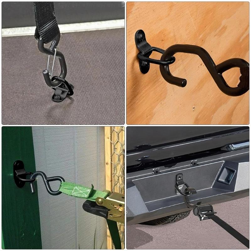 Steel D Rings Lashing Eyelets Heavy Duty Rustproof Assembly Rings For Truck Boats ATV Garage Installation With Screws